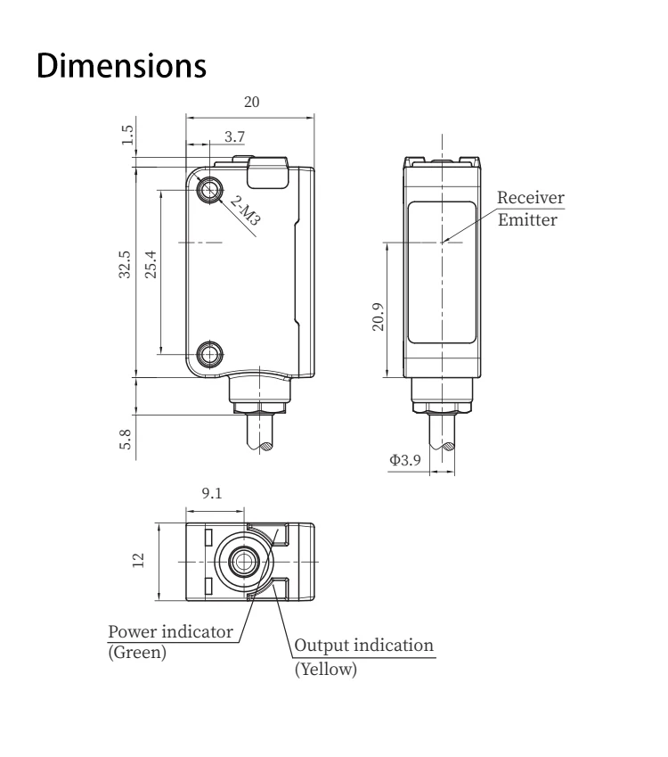 FUWEI FGNE10-50NFR-T Spiegelreflexion Hintergrundunterdrückung Fotoelektrischer Sensor Transparente Filmerkennung Elektrische Augenlinse – Detail 6