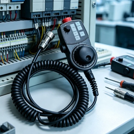 6FX2007-1AD03 Electronic Handwheel, Mini Handheld Unit for System, 3.5m Coiled Cable, 2-Channel E-Stop