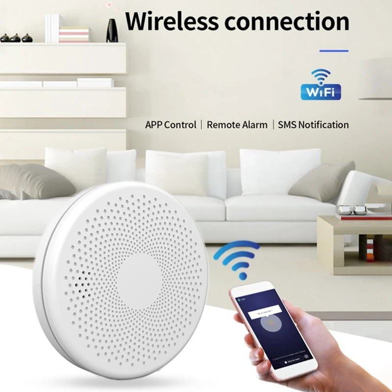 2 In 1 Version Wifi Function Smart Life Smoke Detector Sensor & Carbon Monoxide Co Gas Detector Smoke Fire Sound Alarm