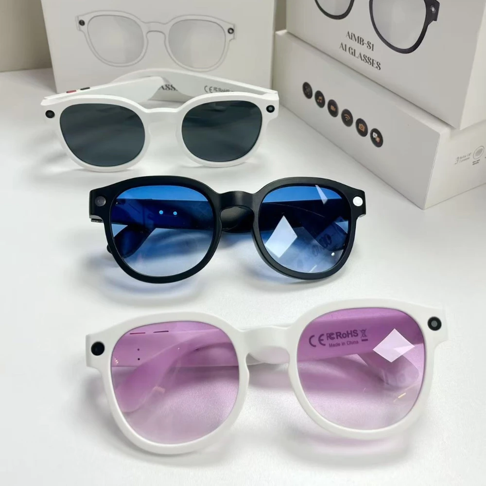 

Новые умные очки для велоспорта 2026 года с ИИ для мужчин и женщин: ИИ-перевод, HD-камера 8 МП, съемка 4K, прослушивание музыки