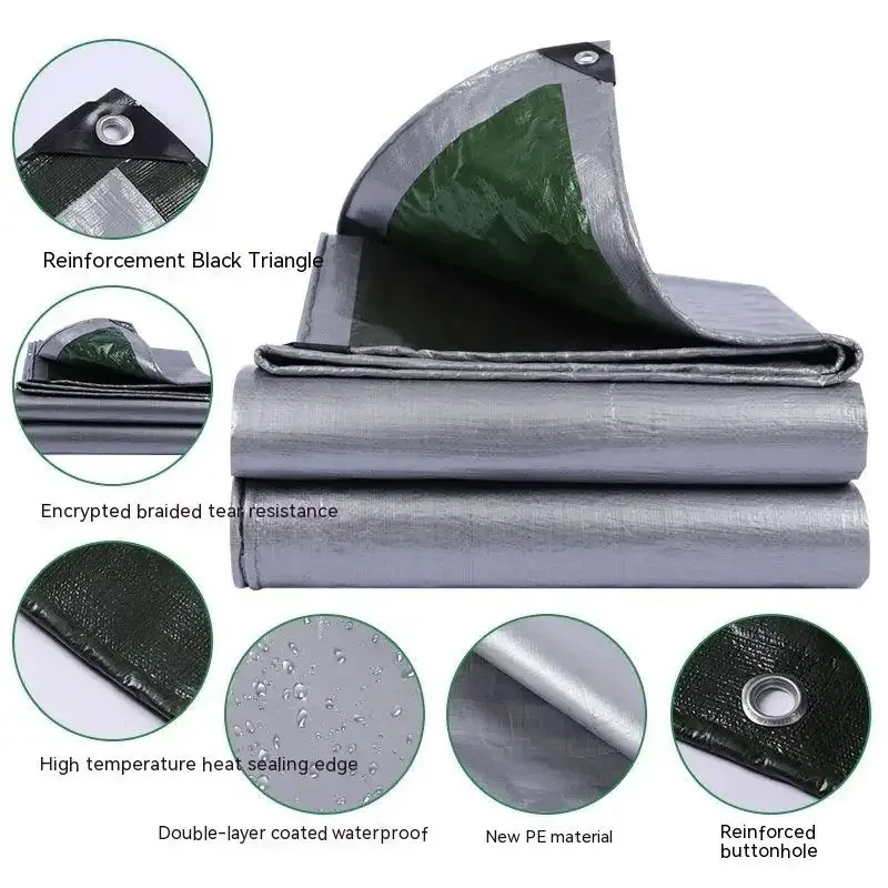 0.32mm PE Tarpaulin Rainproof Cloth Outdoor Garden Plant Shed Boat Car Truck Canopys Waterproof Shading Sail Pet Dog House Cover