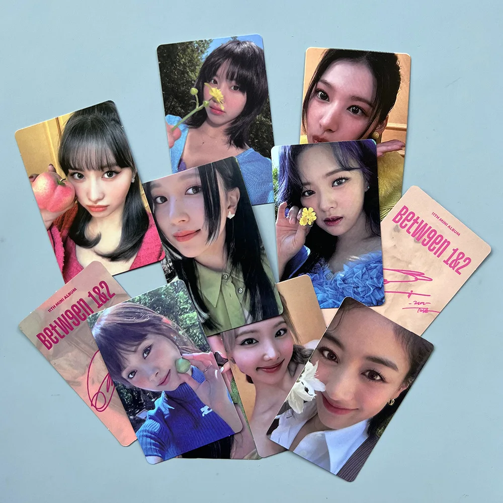 9pcs/set Kpop TWICE BETWEEN 1&2 Album Lomo Cards Peripheral ONCE Collection Gifts Card Photocard