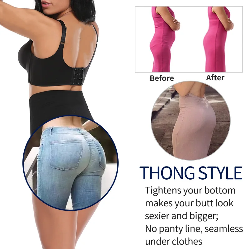 Tanga Cincher Cintura Alta para Mulheres, Calcinha Controle Barriga, Roupa Interior Emagrecedora, Levantador de Bumbum, Shaping Breve Shaper do Corpo