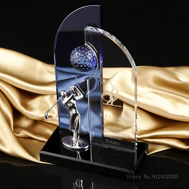 

Crystal Trophy for Home Decoration, Golf Trophy, Total net score, Best Distance Award, Competition Prize, Crystal Trophy