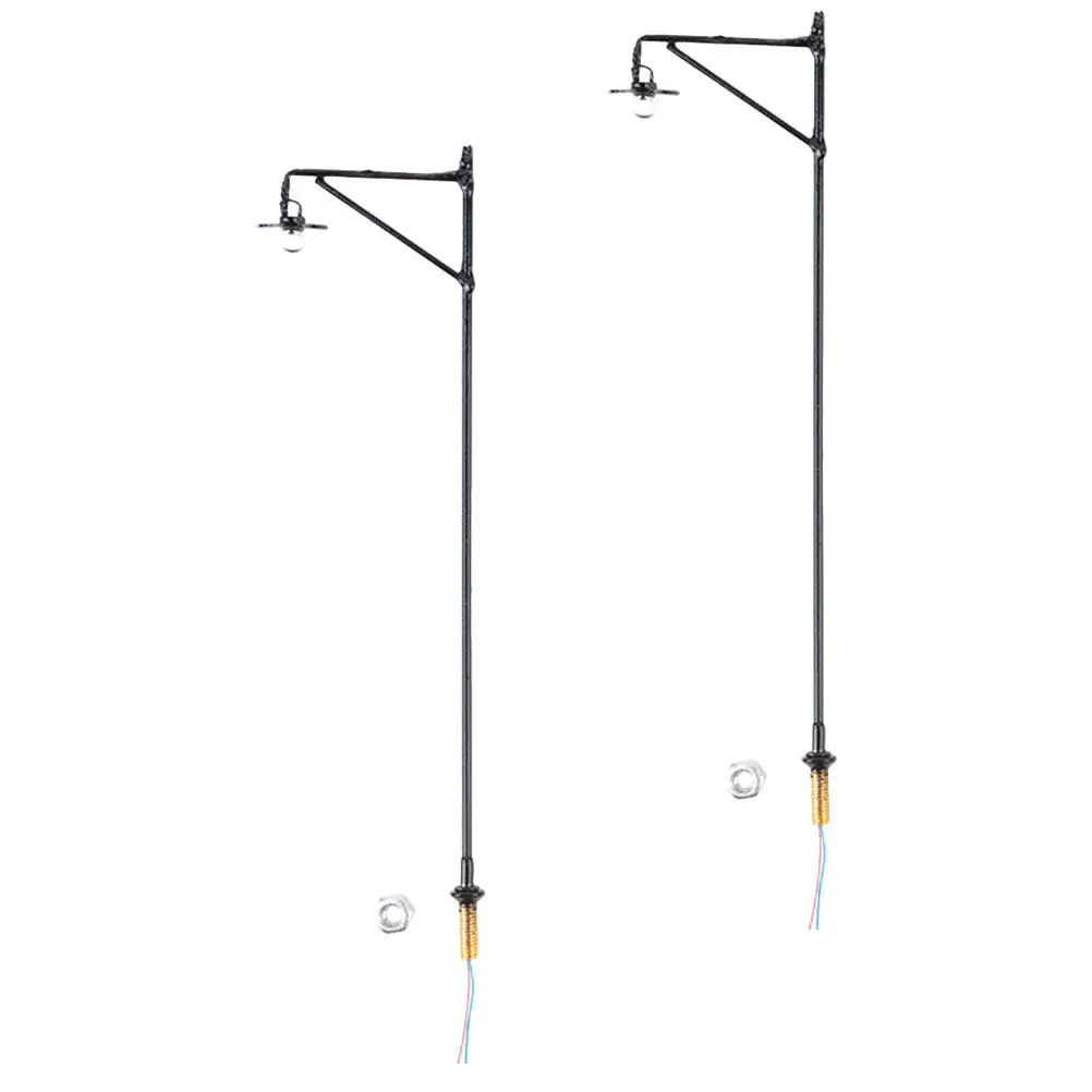 

2Pcs Mini Yard Lamp Decorative Street Lamp Micro Landscape Garden Light Miniature House Decoration Ornamental Lighting