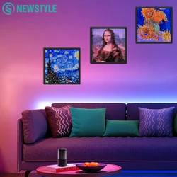 Bluetooth LED Pixel Panel 64x64 RGB Programmable Pixel Art Display APP Control Creative Animations Digital Clock For Desk Room