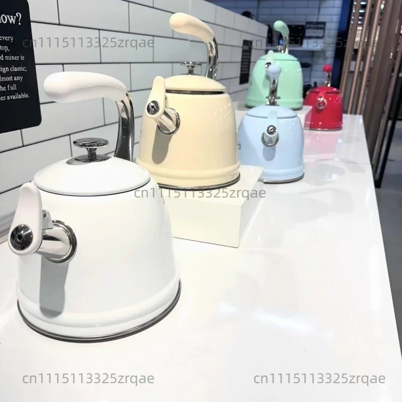 Retro electric kettle stainless steel kettle thermal insulation stainless steel 3L large capacity whistle kettle