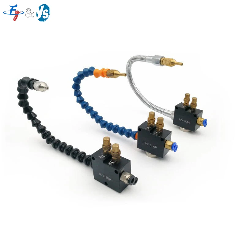 نظام CNC Coolant Mister التلقائي مع فلتر الهواء، صندوق التحكم، خزان المياه وبخاخ الرذاذ، فوهة رش أنبوب التبريد