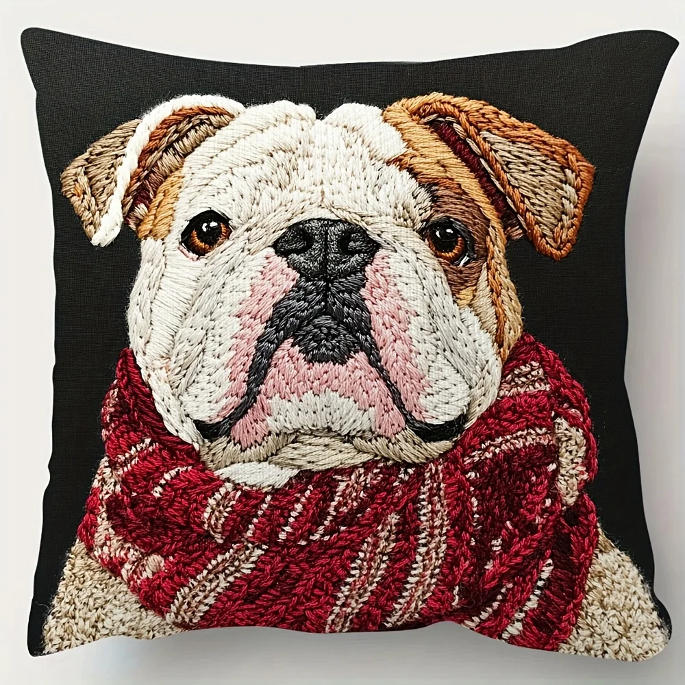 

Чехлы на подушки с английским бульдогом, уютный стул, наволочка для гостиной, модные наволочки на молнии для дивана, домашний декор для спальни
