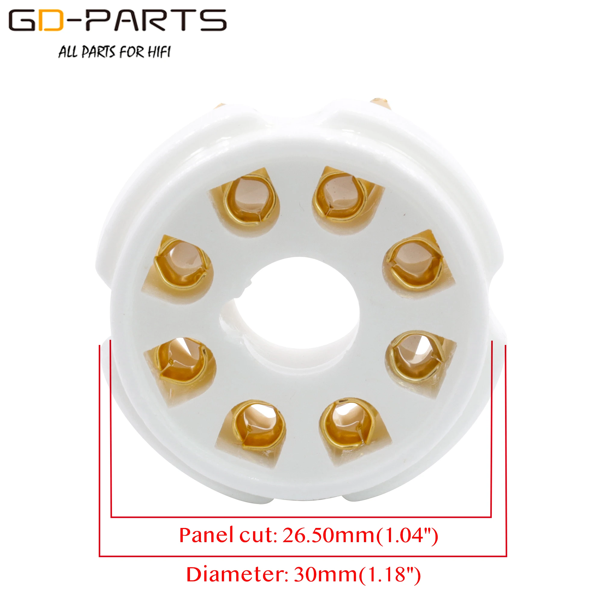 Tube Socket 8-pin Tube Socket PCB Mount KT88/ 5AR4/ EL34 6CA7 /6SN7 /5U4G Vacuum Tube Socket Tube Mount