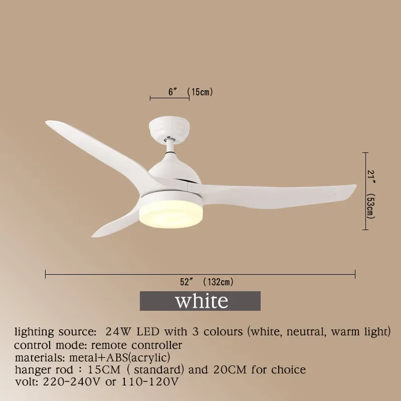 ALBERT-ventilador de techo moderno, lámparas con Control remoto, iluminación adecuada para comedor y dormitorio