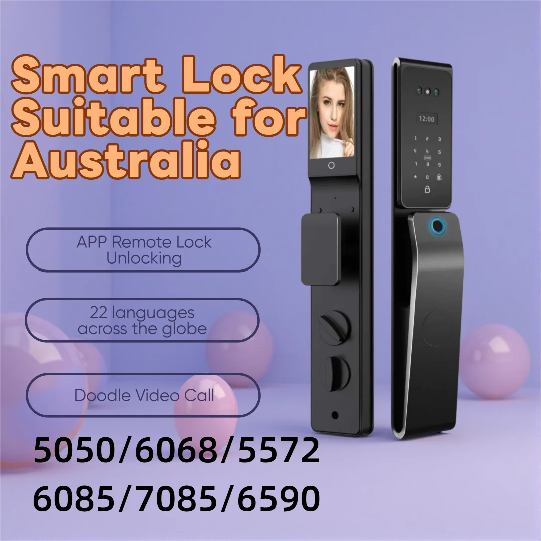 Australia High-quality Anti-theft Monitoring Smart Lock Infrared High-definition Display Customizable logo Smart Lock