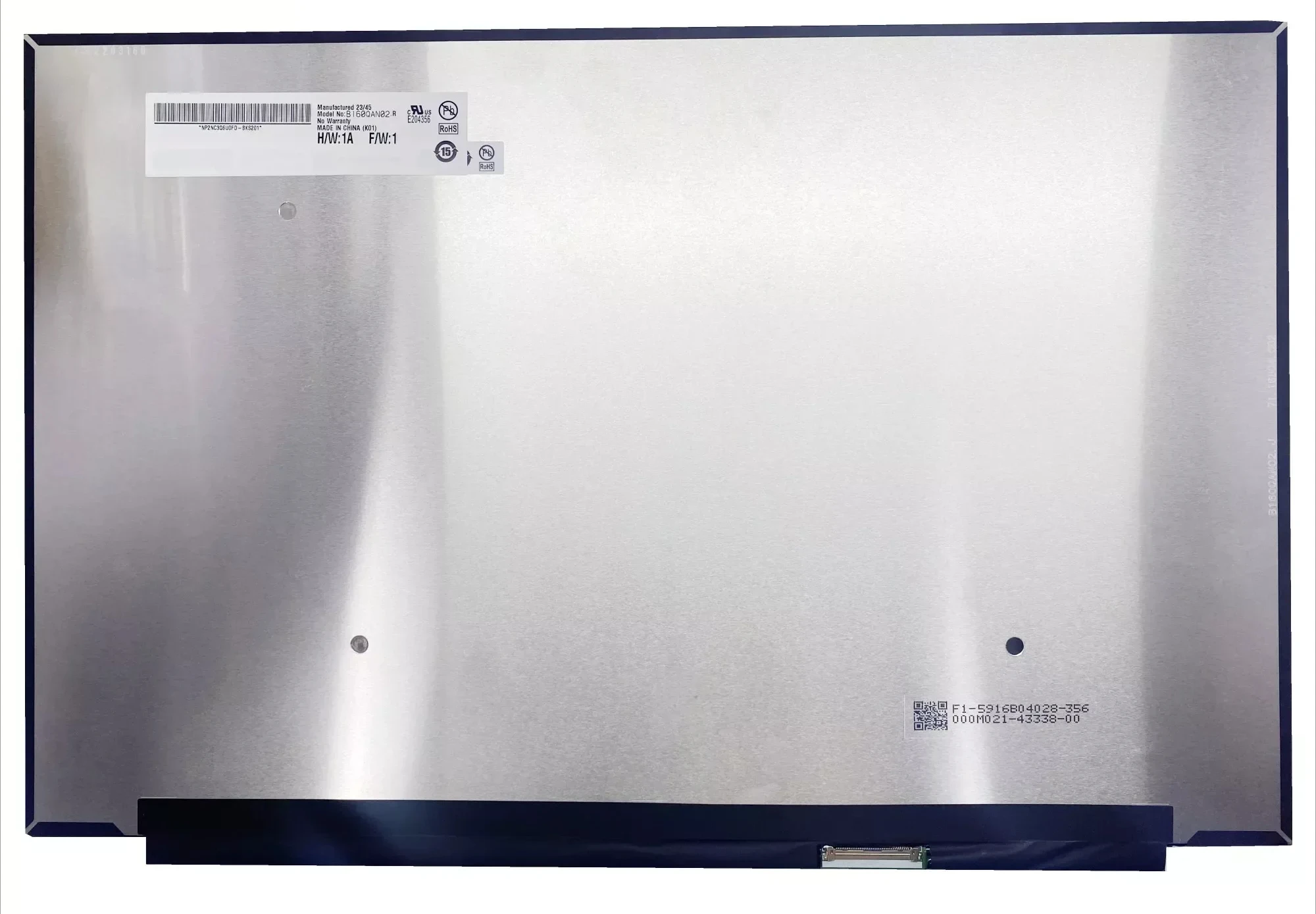

B160QAN02.R 16.0'' 120Hz Laptop LCD Screen Display Panel Matrix 2560*1600 EDP 40 Pins