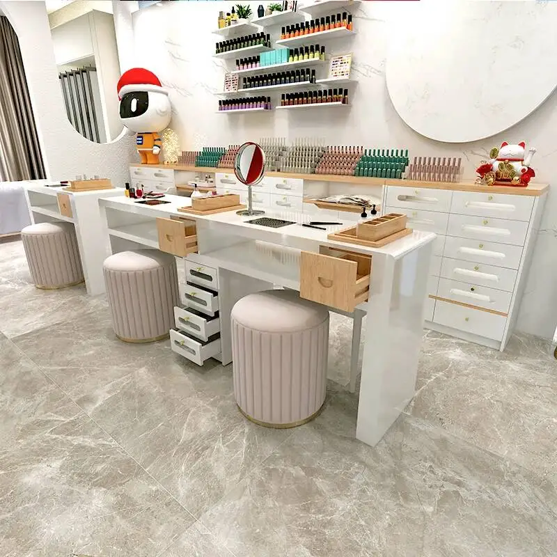 Профессиональный маникюрный стол с ящиками и витриной, роскошный дизайн, оборудование для маникюра, мебель для салонов и дома
