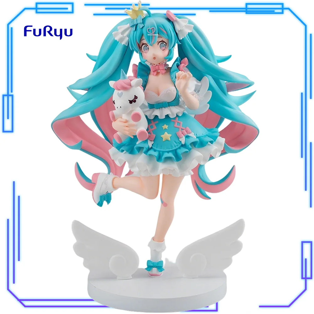 

In Stock FuRyu Original Genuine Vocaloid Singer TENITOL Hatsune Miku Yumekawa Princess Ver 21cm Kawaii Girl Model Toy Figures