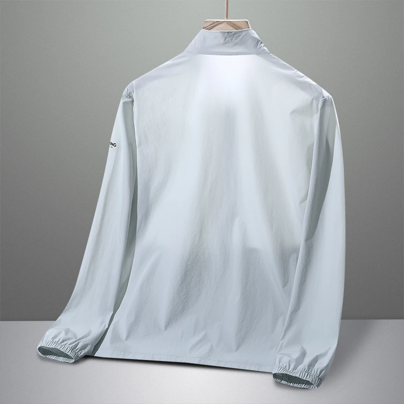 Men's Lightweight Sun Protection Suit Ice Silk Breathable and Ultra Light Outdoor Hiking UV Resistant Skin Clothing Men's Coat