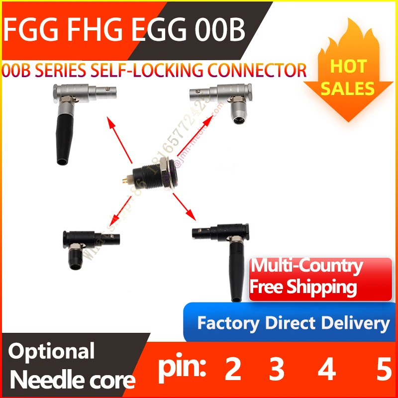 

FGG.FHG.ECG.EGG.EEG black silvery Male plug and female socket, push-pull self-locking type, 2, 3, 4, 5-pin metal connectors,