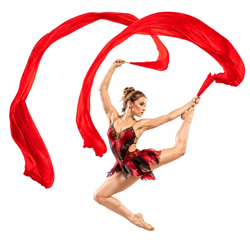 1.2/1.5/2/3.3/4/5m Red Extension Dance Fan Dancer Performance Prop Imitation Silk Square Dancing Dance Accessories Fans