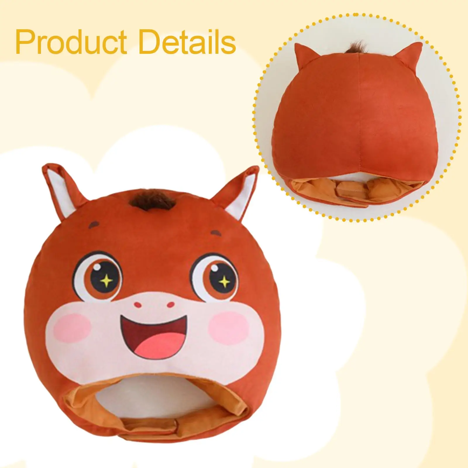 Plush Hat Cute Photo Props Supplies Winter Soft,Stuffed Animal Hat,Headwear,Animal Headband for Girls Women Children Unisex Boys