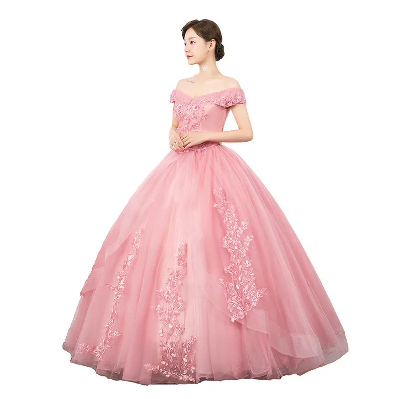 Birthday Dress Fashion Art Exam Dress Student Solo Vocal Exam Stage Puffy Sao Banquet One-shoulder Long Evening Dress for Women
