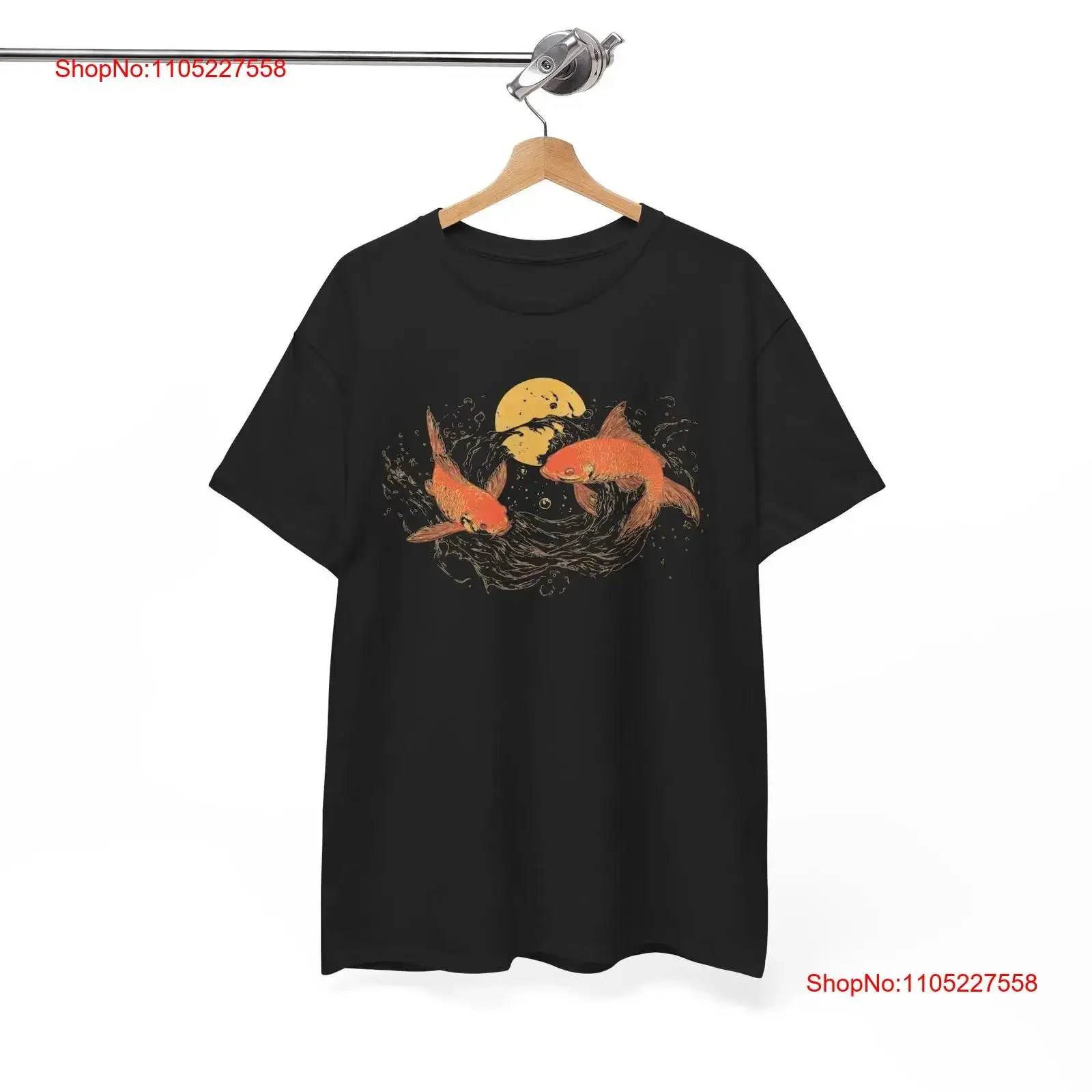 الرجعية اليابانية كوي الأسماك السماوية تي شيرت خمر غسلها امتدت رداء علوي غير رسمي للارتداء اليومي مصمم الملابس الموضة #1