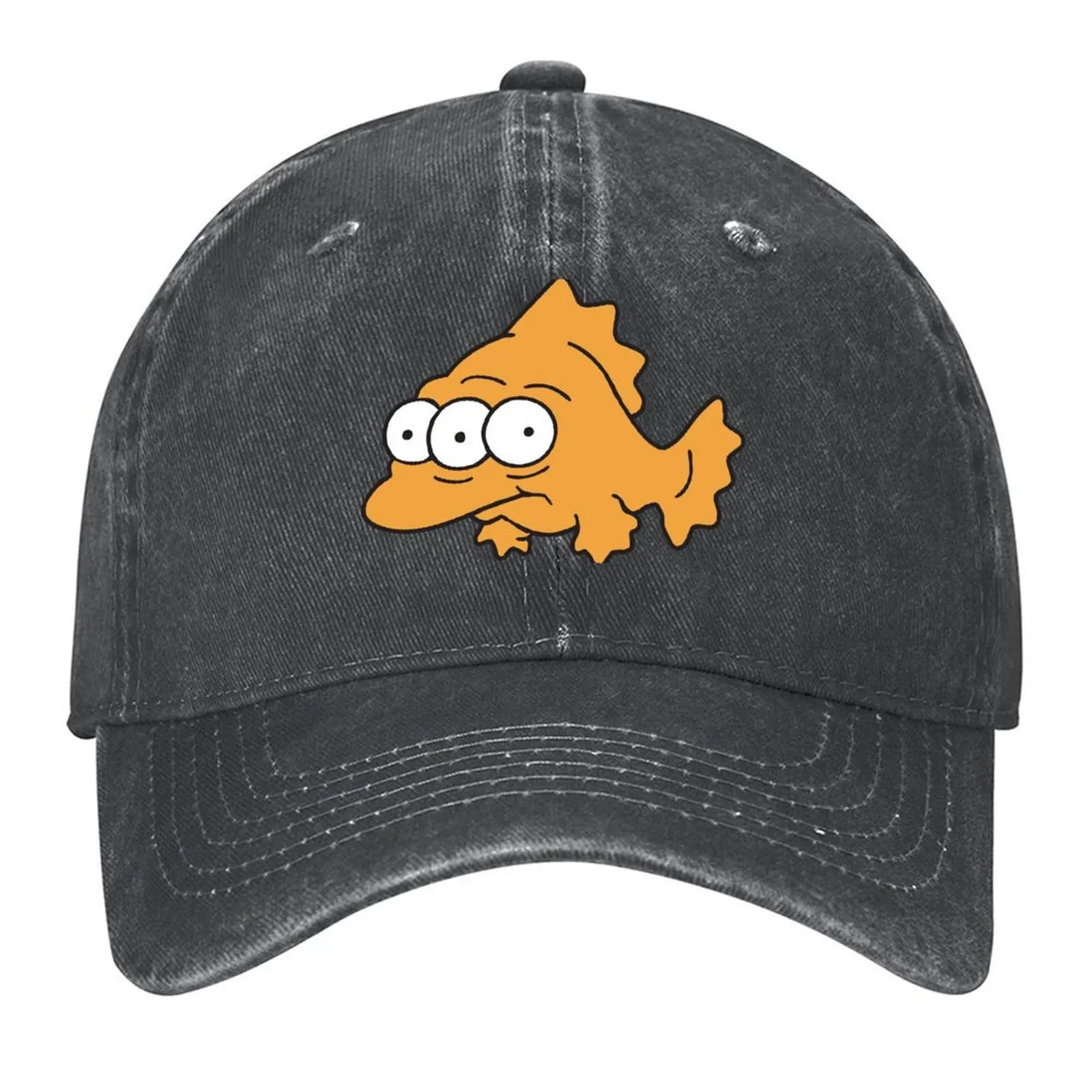 

blinky funny cartoon 3 eyed fish Baseball Cap Visor Fashion Beach western Hat Military Tactical Cap Women's Golf Clothing Men's