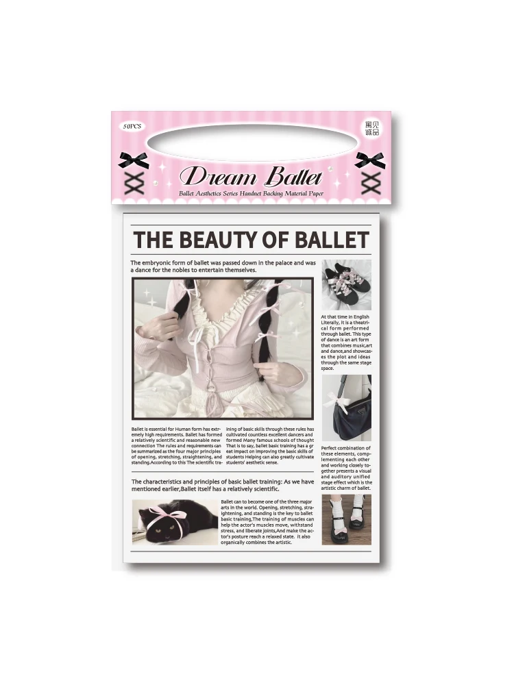 Imagem -03 - Retro Papel Decorativo Memo Pad Ballet Estética Série Pcs por Lote