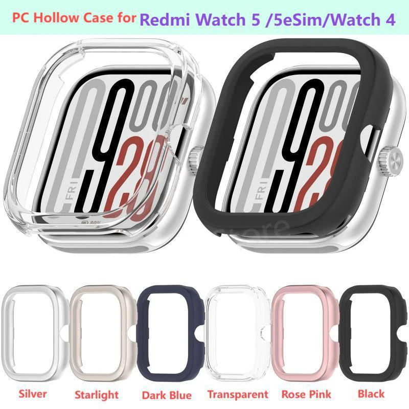 PC Hollow Cover Case for Redmi Watch 5 5 eSIM Protector Empty Bumper Protective Frame for Redmi Watch5 Watch4 Accessores