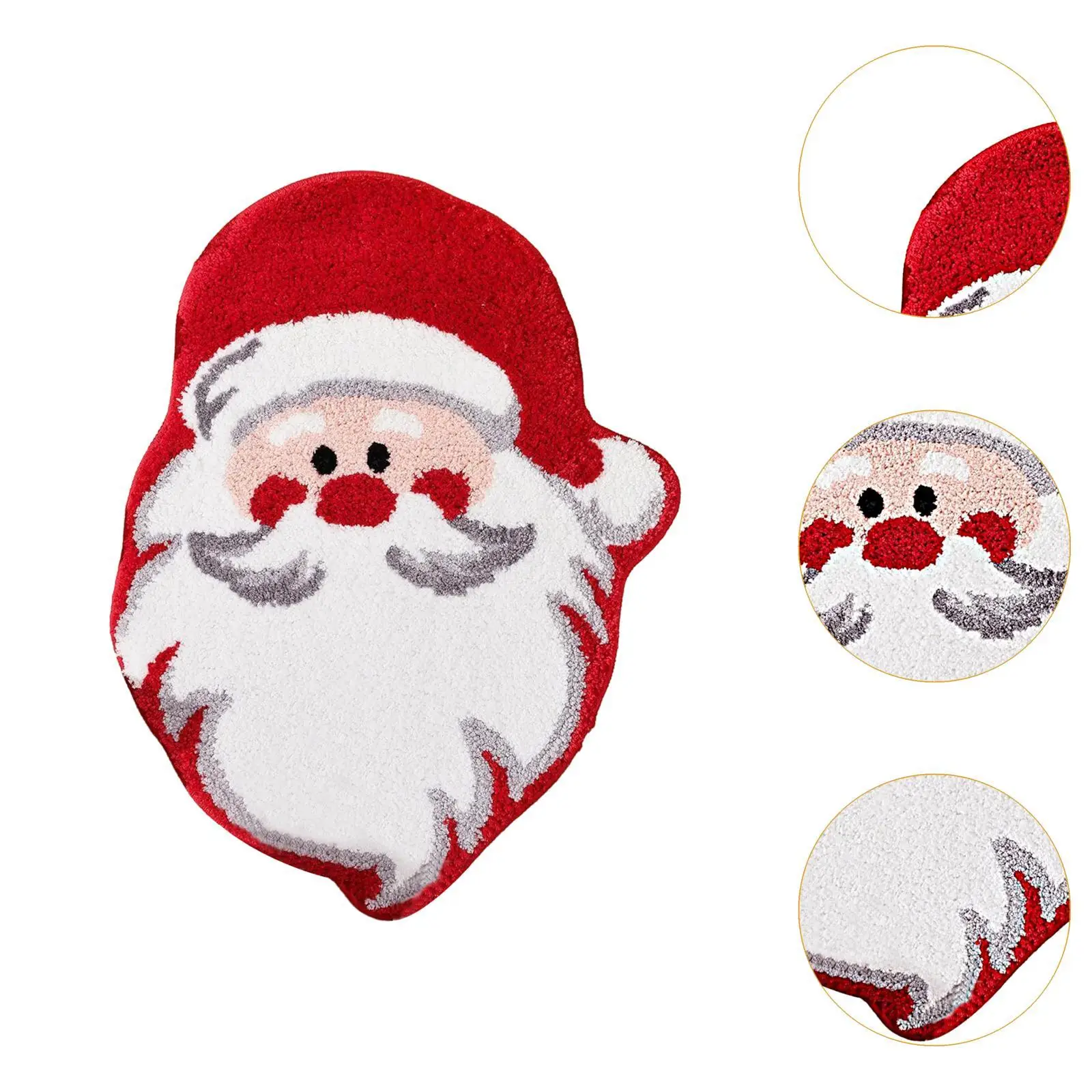 Santa Claus Rug Comfortable Sturdy Soft for Christmas Decor Gifts Floor Mat