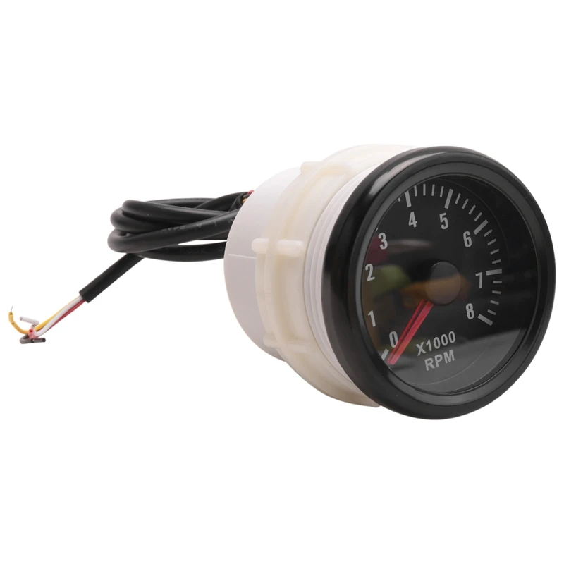 52mm tacômetro elétrico 0-8000 rpm 2 Polegada rpm tacho medidor para 2 3 4 5 6 8 cilindros motor a gasolina carro barco iate