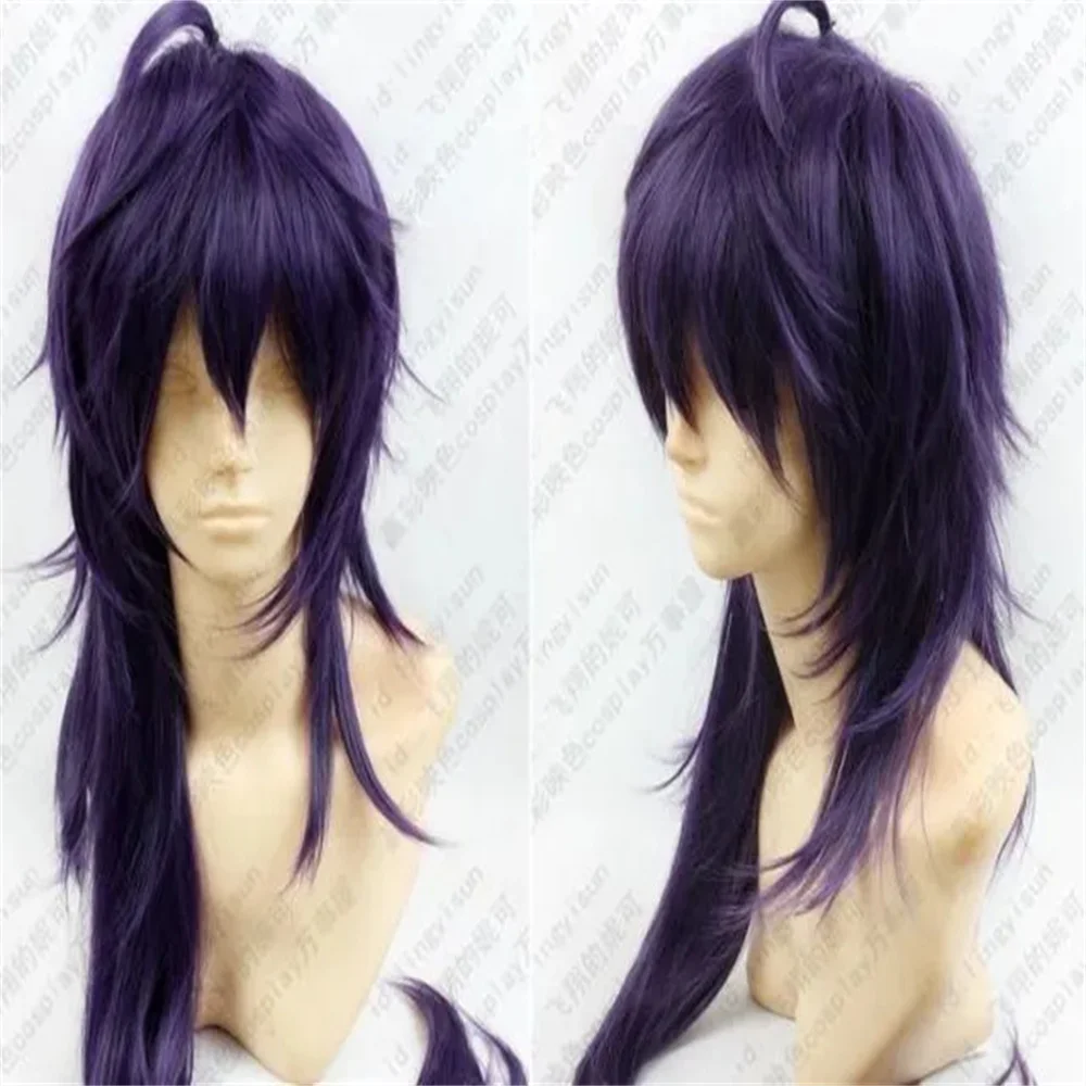 Hot Magi Sinbad 100cm Purple mix long wavy Cosplay party full wig