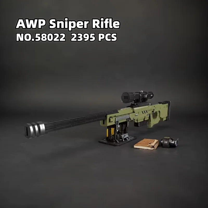 2395pcs AWP Sniper Rifle Building Blocks Set Creative Bricks Model Figurine Gun Series Static Decoration Toy for Children Gift