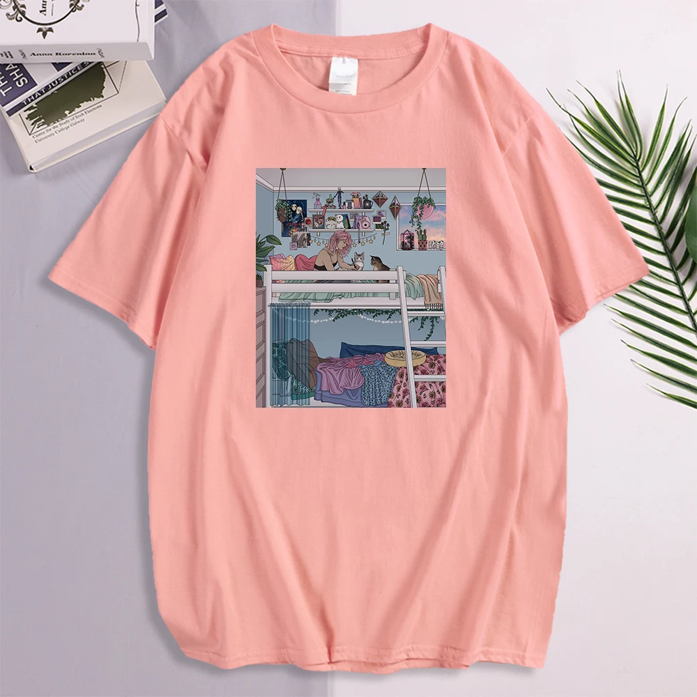 Pastel Daydreams Tshirts Hot Sale Printing T-Shirts Male High Quality Hip Hop Tops For Mens Harajuku Fashion T Shirts Loose Men