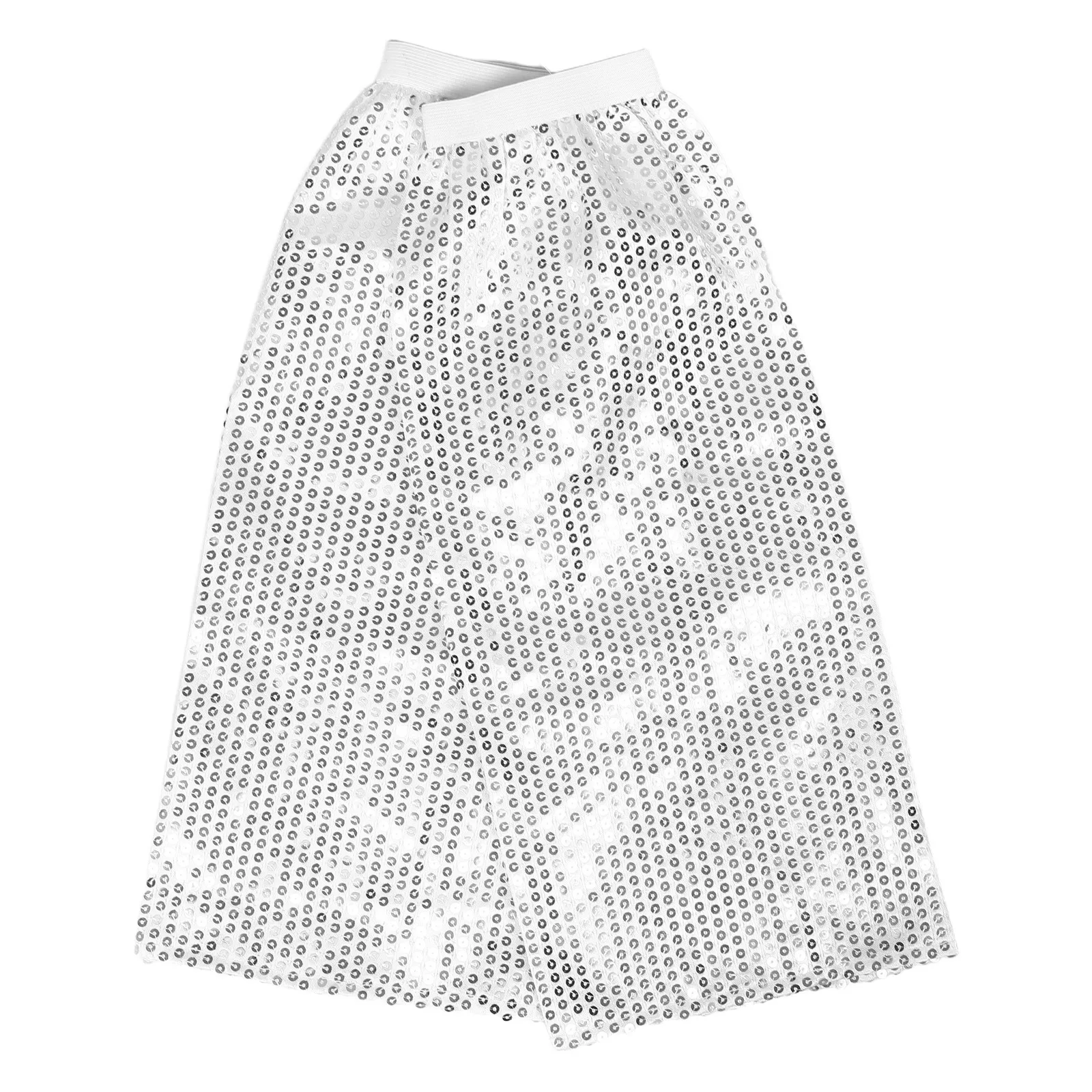 

1Pair Sequin Embellishment Dance Leg Warmers Festival Shimmering White Stretch Elastic Performance Wear Accessories for Stage