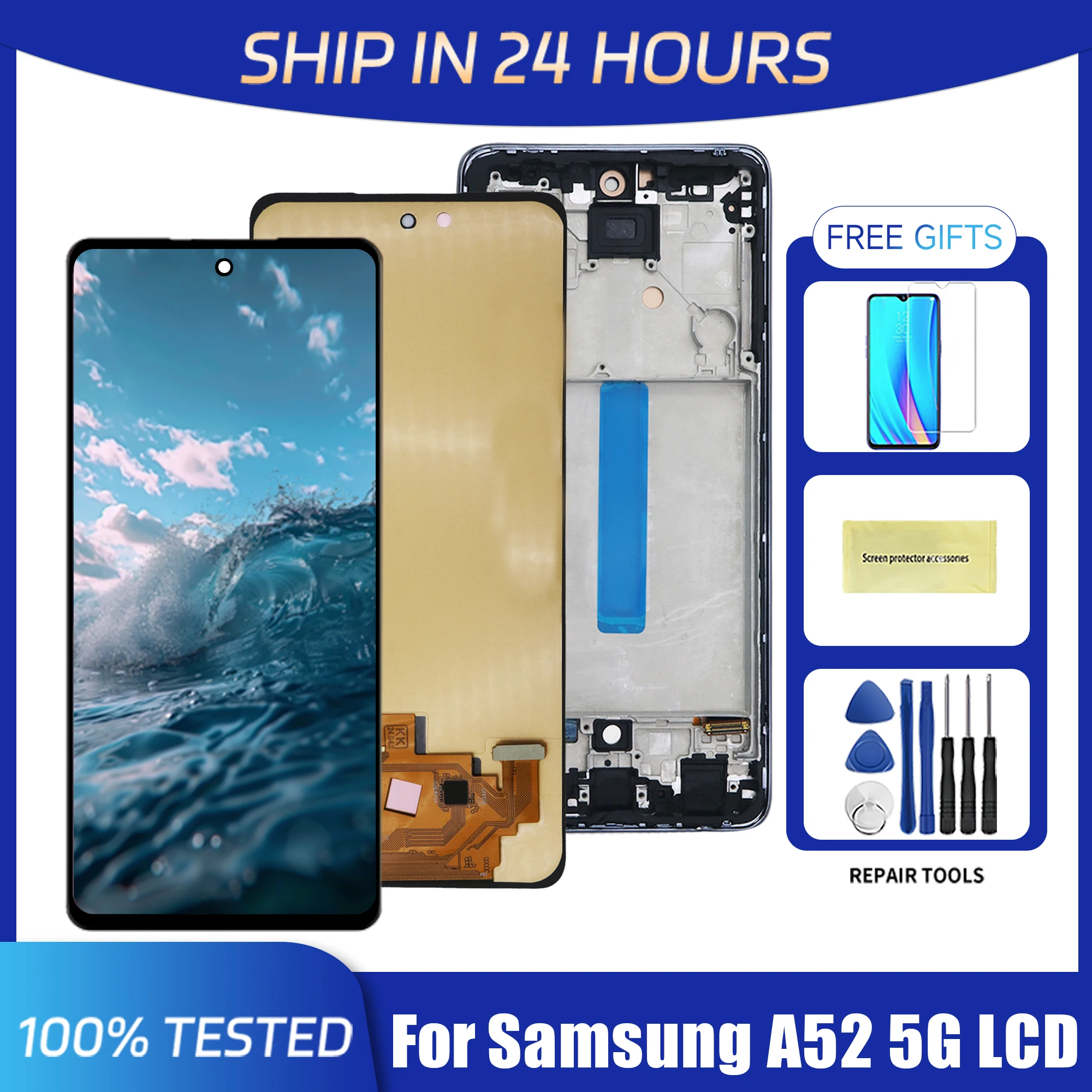 A52 5G For Samsung 6.5''For A526B A5260 A526W A526U A526U1 LCD Display Touch Screen Digitizer Assembly Replacement