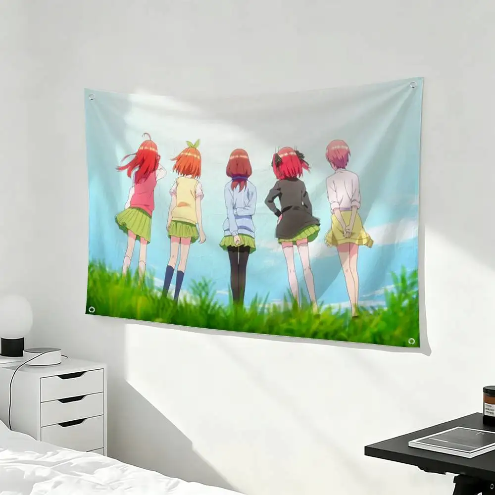 The Quintessential Quintuplets  Flags for Bedrooms Home Decor Items Outdoor Decors Garage Decoration Flaga