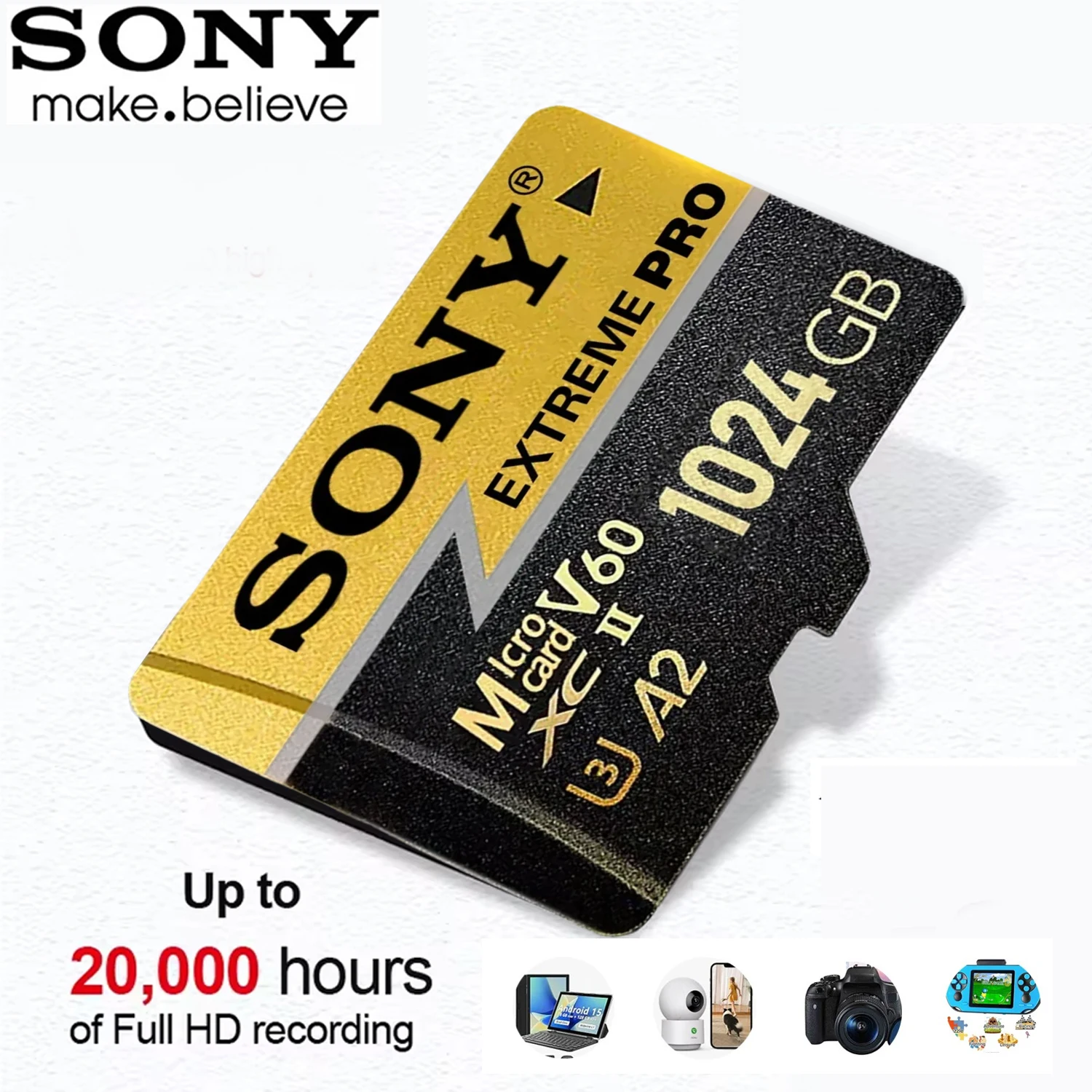 

Sony Micro TF SD Card 1TB 512GB 64GB 256GB Extreme Memory Card 128GB U3 V60 4K Full HD TF Card for Phone/Computer/2026 NEW