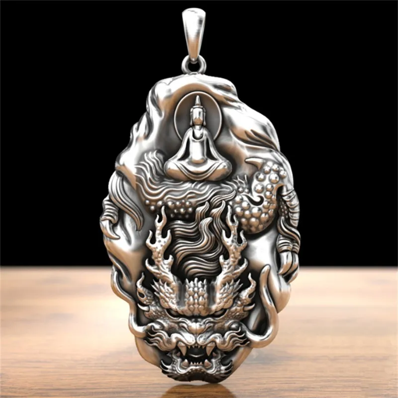 BOCAI  S999 Sterling Silver Pendants for Men Women Nerw Men's Fashion Multiple-styles China Flying Dragon Amulet Wholesale