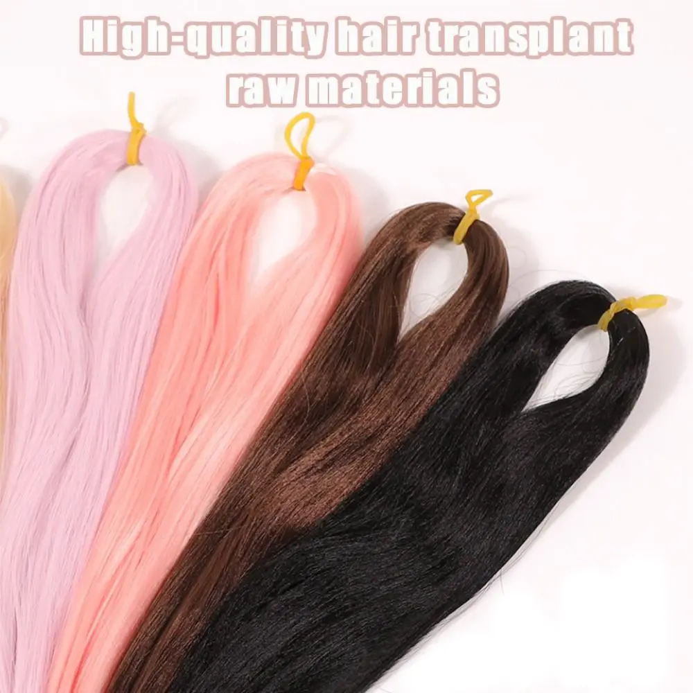 สําหรับตุ๊กตาทั้งหมดแถวผ้าไหมนม Wefts ตุ๊กตา Bjd Anti-Mohair ผมดิบสังเคราะห์ BJD ผมแถวผมปลอมสีดํา BJD SD ตุ๊กตาผม