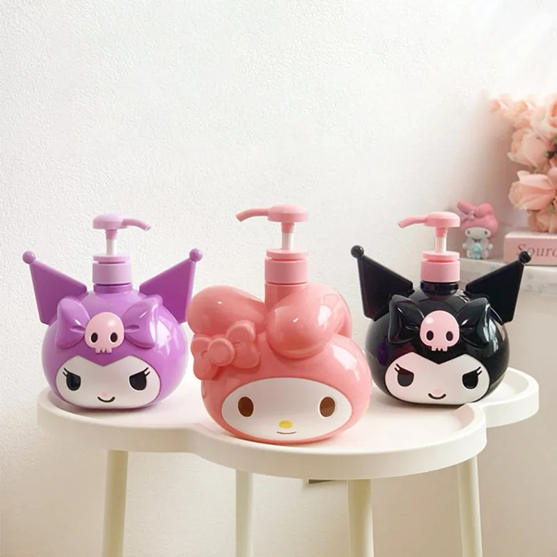 Kawaii Sanrio Travel Bottles Kuromi My Melody Cute Anime Liquid Hand Soap Shampoos Body Wash Dispenser Bottle Toys Girls Gifts