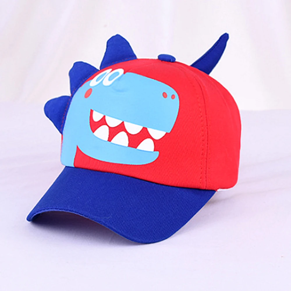 3D Cartoon Dinosaur Baseball Cap Spring Summer Net Hat Color Matching Sun Visor Peaked Caps For Kids 3-8 Years