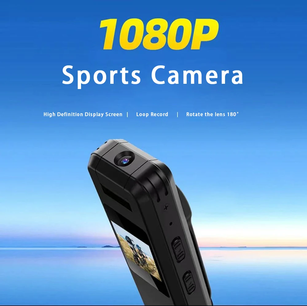 

Portable C8 Sports Camera HD 1080P Meeting Recorder Thumb Camera Driving Recorder Back Clip Sports Camera