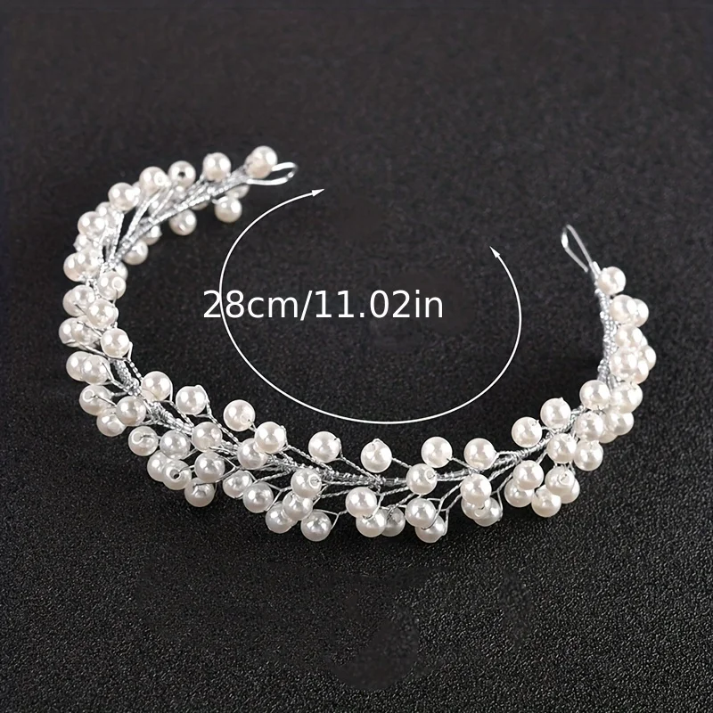 Luxury Hair Styling Headbands Hair Jewelry Faux Pearl Crystal Bride Tiaras Headpiece Wedding Bridal Hair Accessories