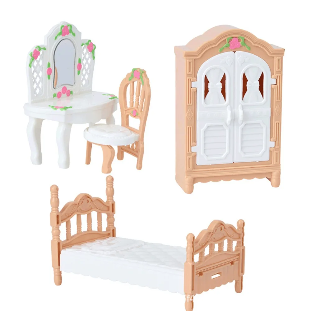 

1:12 Scale Dollhouse Furniture Set Bedroom Sets Pretend Play Miniature Kitchen Bathroom Mini Home Model Toy Doll Living Room