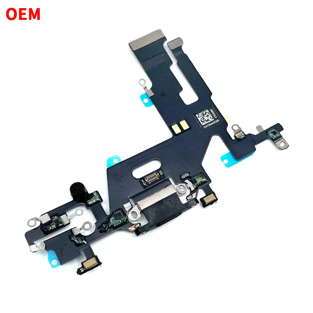 For iPhone 11 12 13 Pro Max 12 Pro USB With Micro Charging Port Charger Dock Flex Cable With IC Microphone Board Replacement