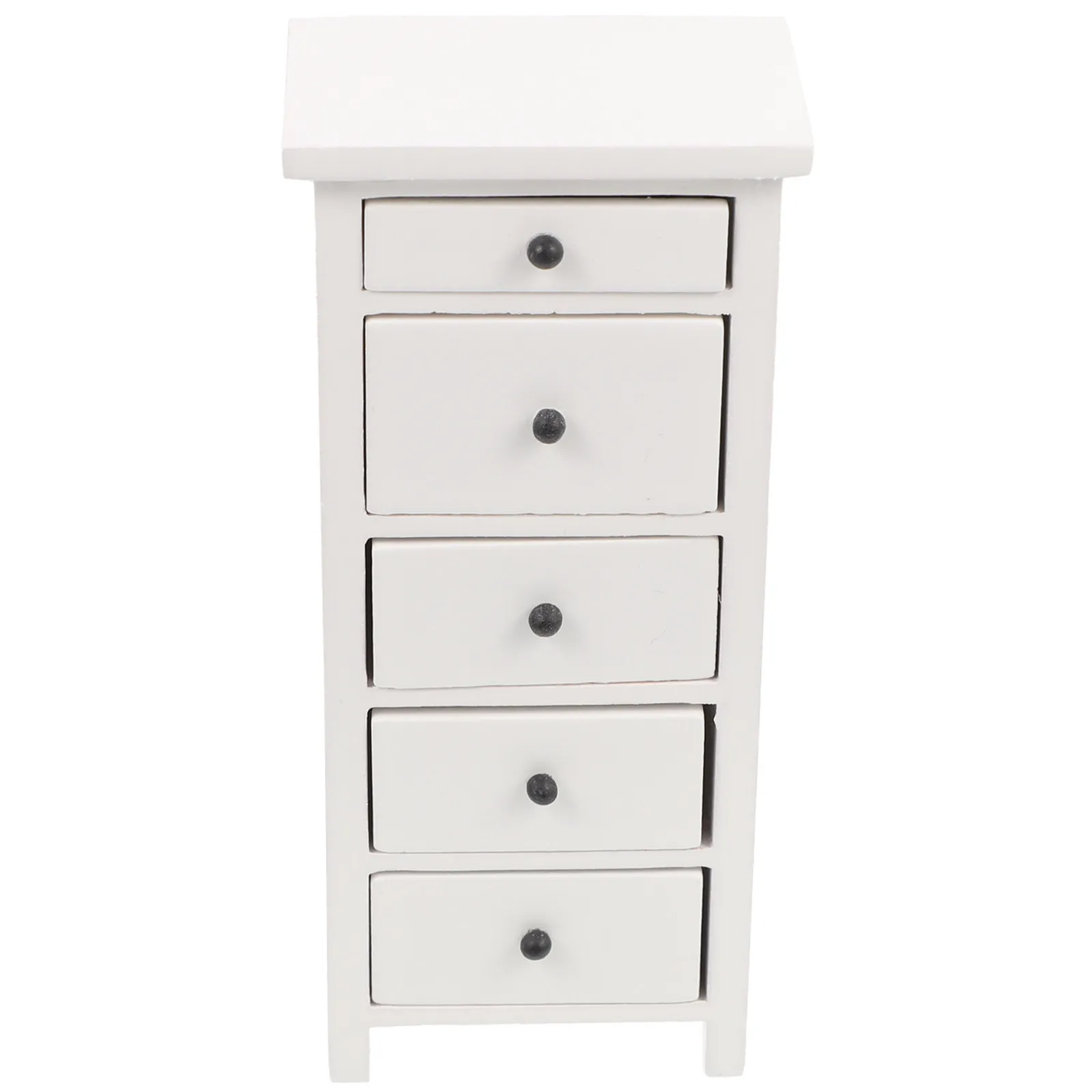 

Миниатюрный деревянный шкафчик с выдвижными ящиками, реалистичная деревянная мебель для декора миниатюрного дома, аксессуары.