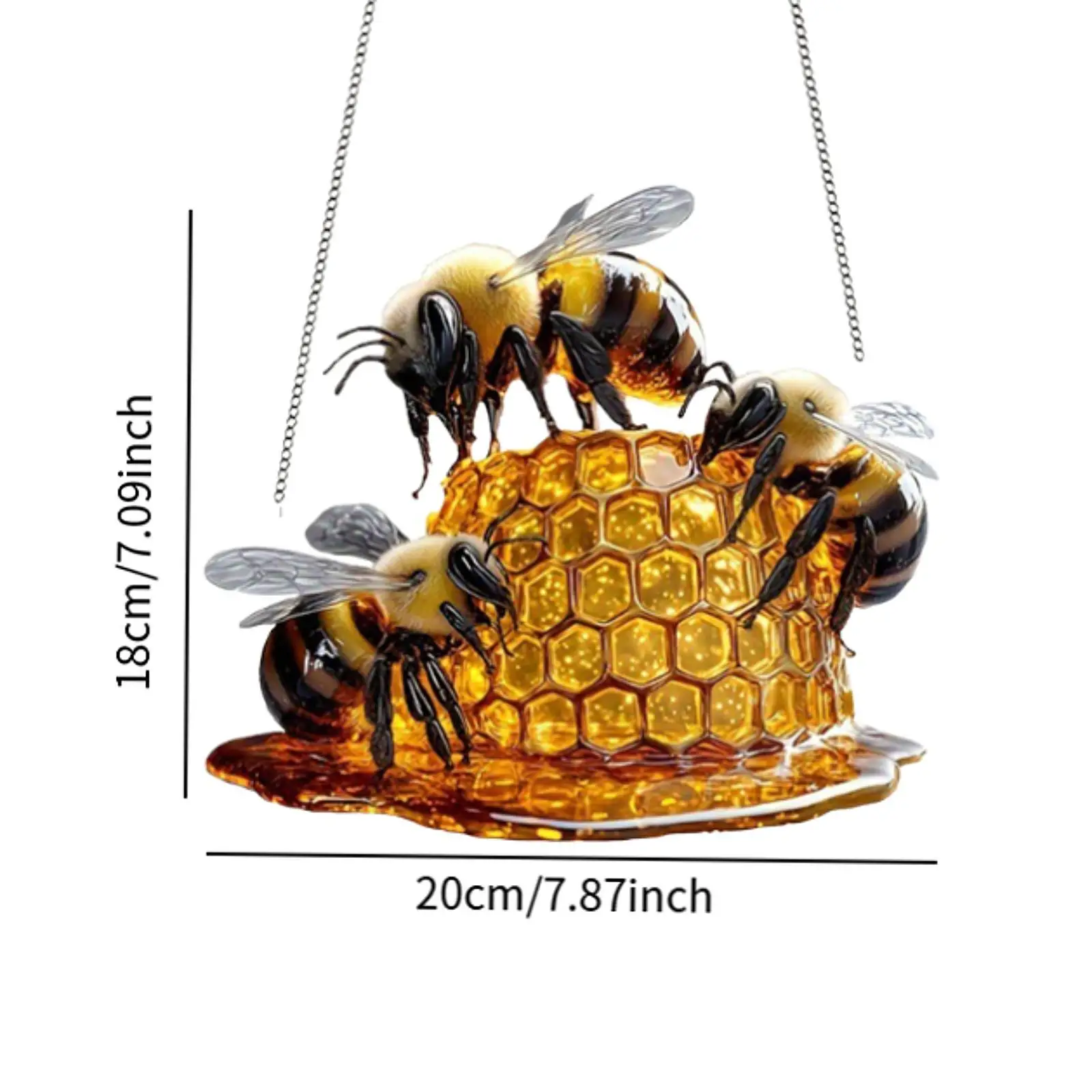 زخرفة نحل العسل بطباعة مزدوجة الجوانب من الأكريليك لمكتب باب المنزل #6