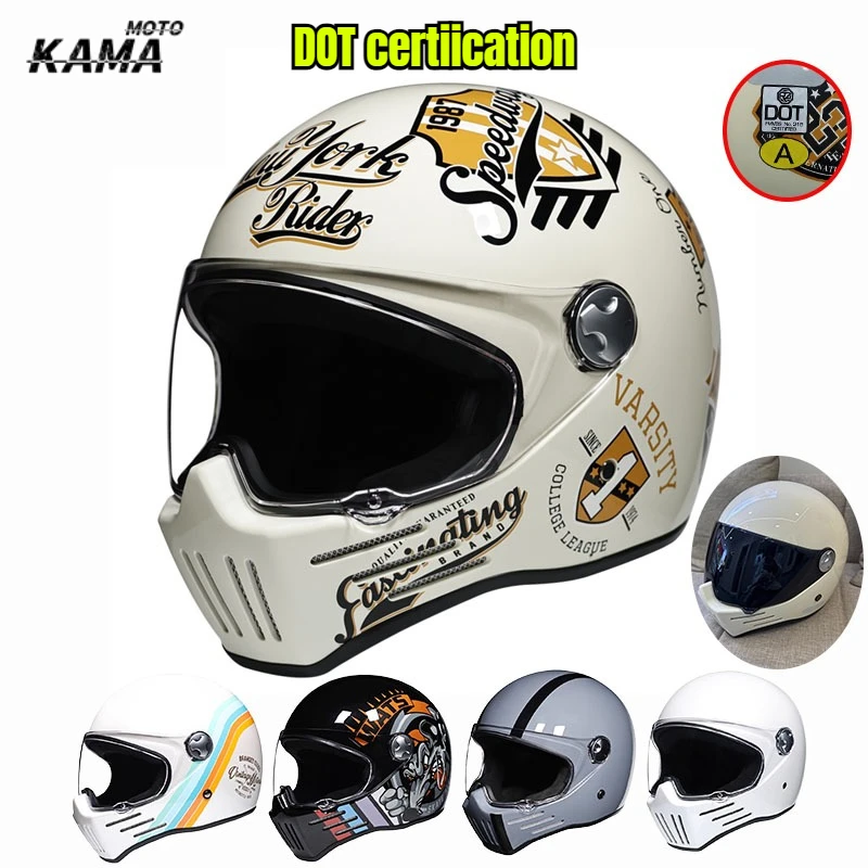 

Одобренный DOT ретро мотоциклетный шлем ABS Light Cruiser, шлем с полным покрытием для мужчин и женщин Capacete De Motocicleta
