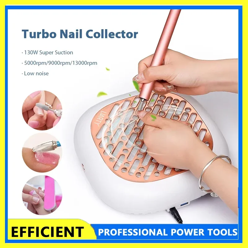 

130W Super Suction Brushless Nail Dust Collector Powerful Nail Dust Extractor Nail Art Manicure Fan Vacuum Cleaner With 2 Filter
