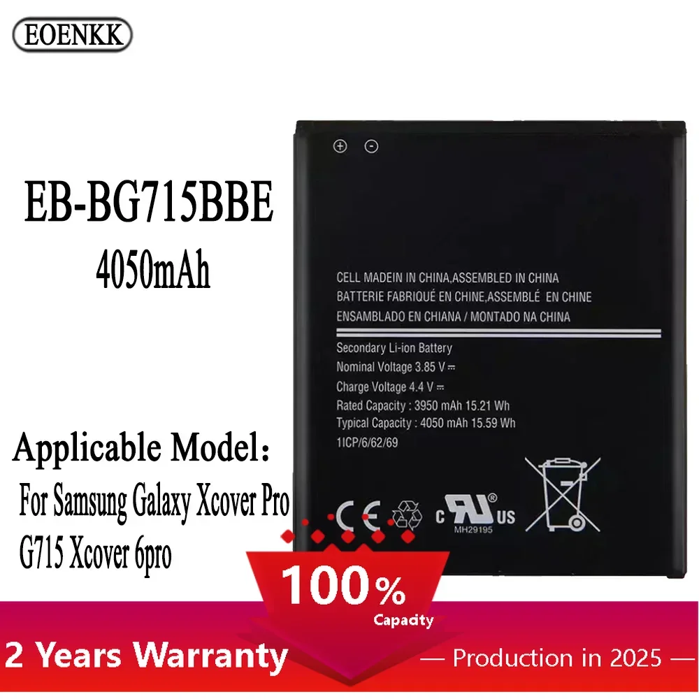 

EB-BG715BBE Battery For Samsung Galaxy Xcover Pro G715 Xcover 6pro Repair Part high capacity Capacity Tablet Batteries Bateria